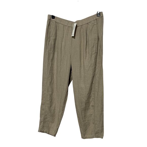 Eileen Fisher Womens Size XLarge Lantern Pant Organic Linen In Natural Ankle NEW - Picture 4 of 13